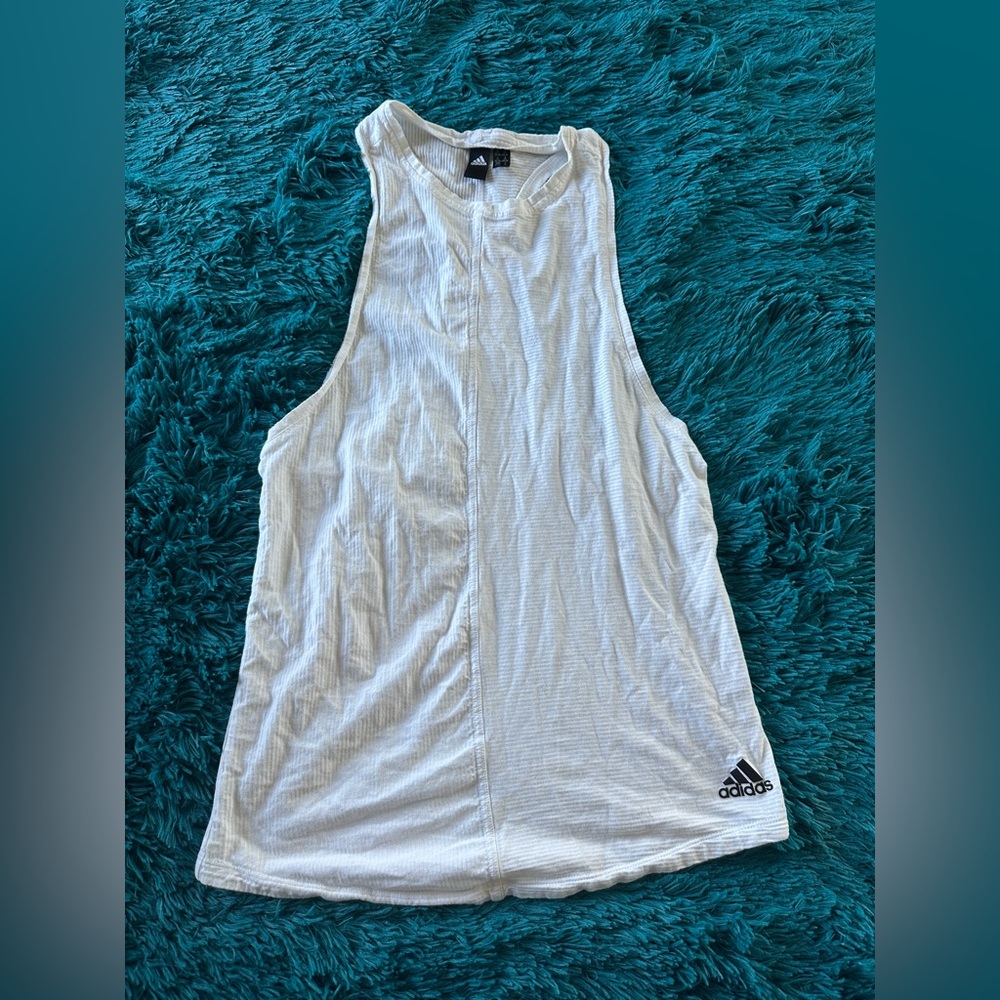 Adidas White Muscle Tee